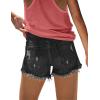 image:imageMODARANI Denim Shorts for Women Distressed Jean Shorts Ripped Summer Hot ShortAblack