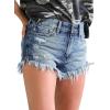 image:imageMODARANI Denim Shorts for Women Distressed Jean Shorts Ripped Summer Hot ShortCblue