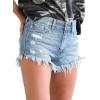 image:imageMODARANI Denim Shorts for Women Distressed Jean Shorts Ripped Summer Hot ShortClight Blue