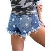 image:imageMODARANI Denim Shorts for Women Distressed Jean Shorts Ripped Summer Hot ShortCstar Print