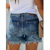 image:imageMODARANI Denim Shorts for Women Distressed Jean Shorts Ripped Summer Hot ShortEnavy Blue