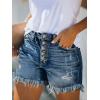 image:imageMODARANI Denim Shorts for Women Distressed Jean Shorts Ripped Summer Hot ShortEnavy Blue