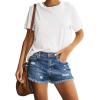 image:imageMODARANI Denim Shorts for Women Distressed Jean Shorts Ripped Summer Hot ShortFblue