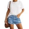 image:imageMODARANI Denim Shorts for Women Distressed Jean Shorts Ripped Summer Hot ShortFlight Blue