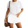 image:imageMODARANI Denim Shorts for Women Distressed Jean Shorts Ripped Summer Hot ShortFwhite