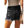 image:imageMODARANI Denim Shorts for Women Distressed Jean Shorts Ripped Summer Hot ShortHblack
