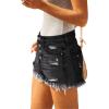 image:imageMODARANI Denim Shorts for Women Distressed Jean Shorts Ripped Summer Hot ShortHblack