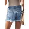 image:imageMODARANI Denim Shorts for Women Distressed Jean Shorts Ripped Summer Hot ShortHblue