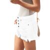 image:imageMODARANI Denim Shorts for Women Distressed Jean Shorts Ripped Summer Hot ShortHwhite