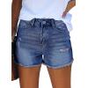 image:imageMODARANI Denim Shorts for Women Distressed Jean Shorts Ripped Summer Hot ShortI Navy Blue