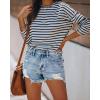 image:imageMODARANI Denim Shorts for Women Distressed Jean Shorts Ripped Summer Hot ShortLlight Blue