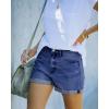 image:imageMODARANI Denim Shorts for Women Distressed Jean Shorts Ripped Summer Hot ShortNnavy Blue