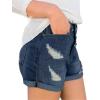 image:imageMODARANI Denim Shorts for Women Distressed Jean Shorts Ripped Summer Hot ShortTdeep Blue