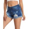 image:imageMODARANI Denim Shorts for Women Distressed Jean Shorts Ripped Summer Hot ShortVblue