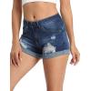 image:imageMODARANI Denim Shorts for Women Distressed Jean Shorts Ripped Summer Hot ShortVdark Blue