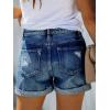 image:imageMODARANI Denim Shorts for Women Distressed Jean Shorts Ripped Summer Hot ShortXdark Blue