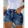 image:imageMODARANI Denim Shorts for Women Distressed Jean Shorts Ripped Summer Hot ShortXdark Blue