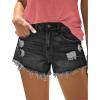 image:imageMODARANI Denim Shorts for Women Distressed Jean Shorts Ripped Summer Hot ShortAblack