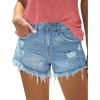 image:imageMODARANI Denim Shorts for Women Distressed Jean Shorts Ripped Summer Hot ShortAblue