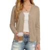 image:imageonlypuff Cardigan for Women Dressy Button Down Sweaters Work Cardigans Trendy Clothes Long Sleeve Knit S2XL01 Oatmeal
