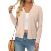 image:imageonlypuff Cardigan for Women Dressy Button Down Sweaters Work Cardigans Trendy Clothes Long Sleeve Knit S2XL01 Apricot
