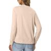 image:imageonlypuff Cardigan for Women Dressy Button Down Sweaters Work Cardigans Trendy Clothes Long Sleeve Knit S2XL01 Apricot