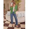 image:imageonlypuff Cardigan for Women Dressy Button Down Sweaters Work Cardigans Trendy Clothes Long Sleeve Knit S2XL01 Green