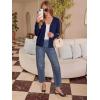 image:imageonlypuff Cardigan for Women Dressy Button Down Sweaters Work Cardigans Trendy Clothes Long Sleeve Knit S2XL01 Navy Blue