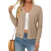 image:imageonlypuff Cardigan for Women Dressy Button Down Sweaters Work Cardigans Trendy Clothes Long Sleeve Knit S2XL01 Oatmeal