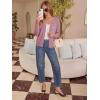 image:imageonlypuff Cardigan for Women Dressy Button Down Sweaters Work Cardigans Trendy Clothes Long Sleeve Knit S2XL01 Pink Purple