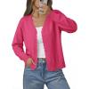 image:imageonlypuff Cardigan for Women Dressy Button Down Sweaters Work Cardigans Trendy Clothes Long Sleeve Knit S2XL01 Rose