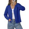 image:imageonlypuff Cardigan for Women Dressy Button Down Sweaters Work Cardigans Trendy Clothes Long Sleeve Knit S2XL01 Royal Blue