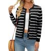 image:imageonlypuff Cardigan for Women Dressy Button Down Sweaters Work Cardigans Trendy Clothes Long Sleeve Knit S2XL02 Black White