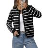 image:imageonlypuff Cardigan for Women Dressy Button Down Sweaters Work Cardigans Trendy Clothes Long Sleeve Knit S2XL02 Black White