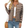 image:imageonlypuff Cardigan for Women Dressy Button Down Sweaters Work Cardigans Trendy Clothes Long Sleeve Knit S2XL02 Coffee White