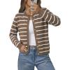 image:imageonlypuff Cardigan for Women Dressy Button Down Sweaters Work Cardigans Trendy Clothes Long Sleeve Knit S2XL02 Coffee White
