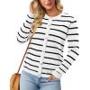 image:imageonlypuff Cardigan for Women Dressy Button Down Sweaters Work Cardigans Trendy Clothes Long Sleeve Knit S2XL02 White Black