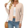 image:imageonlypuff Cardigan for Women Dressy Button Down Sweaters Work Cardigans Trendy Clothes Long Sleeve Knit S2XL03 Apricot