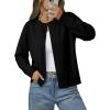 image:imageonlypuff Cardigan for Women Dressy Button Down Sweaters Work Cardigans Trendy Clothes Long Sleeve Knit S2XL03 Black