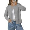 image:imageonlypuff Cardigan for Women Dressy Button Down Sweaters Work Cardigans Trendy Clothes Long Sleeve Knit S2XL03 Grey