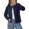 image:imageonlypuff Cardigan for Women Dressy Button Down Sweaters Work Cardigans Trendy Clothes Long Sleeve Knit S2XL03 Navy Blue