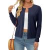 image:imageonlypuff Cardigan for Women Dressy Button Down Sweaters Work Cardigans Trendy Clothes Long Sleeve Knit S2XL03 Navy Blue