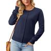 image:imageonlypuff Cardigan for Women Dressy Button Down Sweaters Work Cardigans Trendy Clothes Long Sleeve Knit S2XL03 Navy Blue