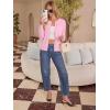 image:imageonlypuff Cardigan for Women Dressy Button Down Sweaters Work Cardigans Trendy Clothes Long Sleeve Knit S2XL03 Pink