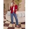 image:imageonlypuff Cardigan for Women Dressy Button Down Sweaters Work Cardigans Trendy Clothes Long Sleeve Knit S2XL03 Red