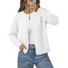 image:imageonlypuff Cardigan for Women Dressy Button Down Sweaters Work Cardigans Trendy Clothes Long Sleeve Knit S2XL03 White