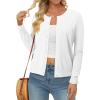 image:imageonlypuff Cardigan for Women Dressy Button Down Sweaters Work Cardigans Trendy Clothes Long Sleeve Knit S2XL03 White