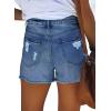 image:imageonlypuff Womens Jean Short Cut Off Denim Shorts High Waist Ripped Distressed Stretchy 06navy