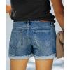 image:imageonlypuff Womens Jean Short Cut Off Denim Shorts High Waist Ripped Distressed Stretchy 07blue