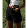 image:imageonlypuff Womens Jean Short Cut Off Denim Shorts High Waist Ripped Distressed Stretchy 11black